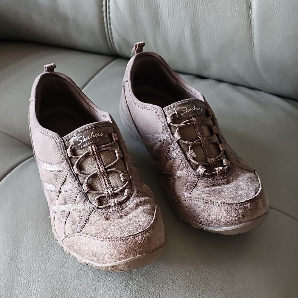 Skechers Women's Taupe Slip-On Sneakers